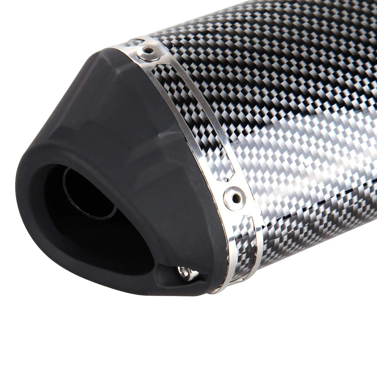 Carbon Fiber 38mm Motorcycle Scooter Exhaust Muffler Pipe W/ Movable Silencer - Image 4