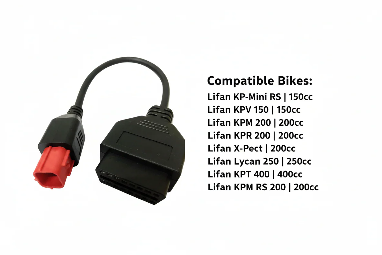 Fuel Injected Motorcycles | OBD Scanner w/ Plug in Adaptor (TOOL-MM17) - Image 4