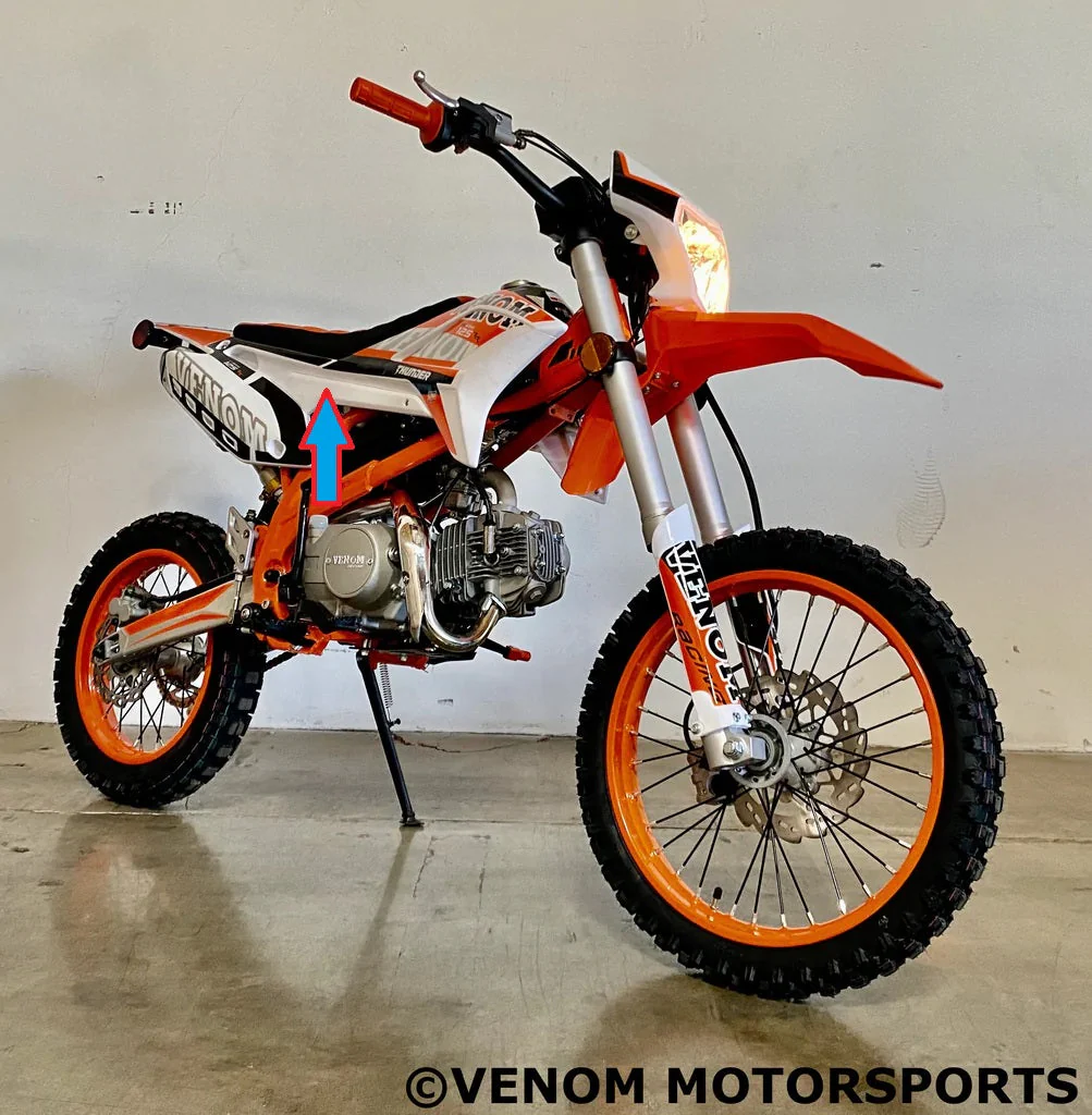 Venom Thunder 125cc Dirt Bike | Right Middle Side Plastic  (301050002001) - Image 5